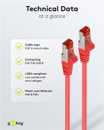 Goobay Patchkabel CAT 6, S/FTP (PiMF), röd, 10 m kopparledare (CU), halogenfri kabelhölje (LSZH) Goobay Patchkabel CAT 6, S/FTP (PiMF), röd, 10 m kopparledare (CU), halogenfri kabelhölje (LSZH)