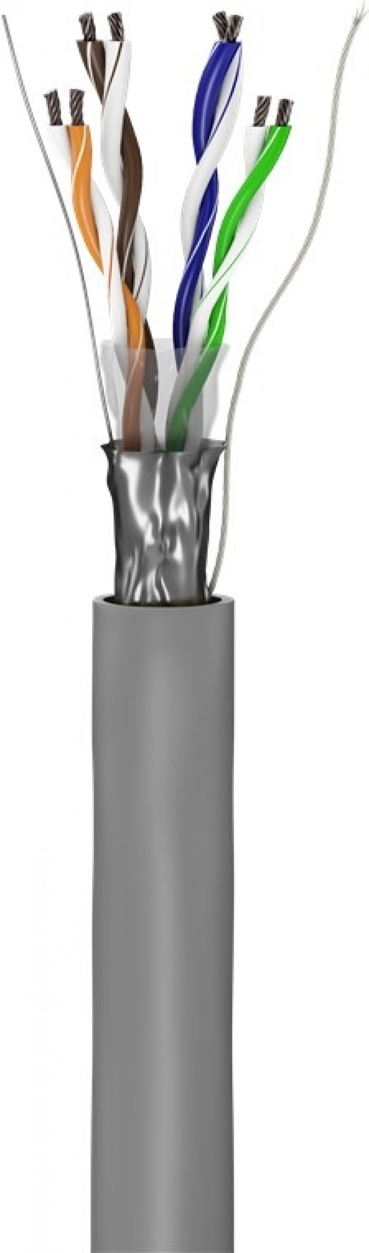 Goobay CAT 5e Nätverkskabel, F/UTP, 100 m, grå Kopparklädd aluminiumledare (CCA), AWG 26/7 (stranded), PVC-kabelhölje Goobay CAT 5e Nätverkskabel, F/UTP, 100 m, grå Kopparklädd aluminiumledare (CCA), AWG 26/7 (stranded), PVC-kabelhölje