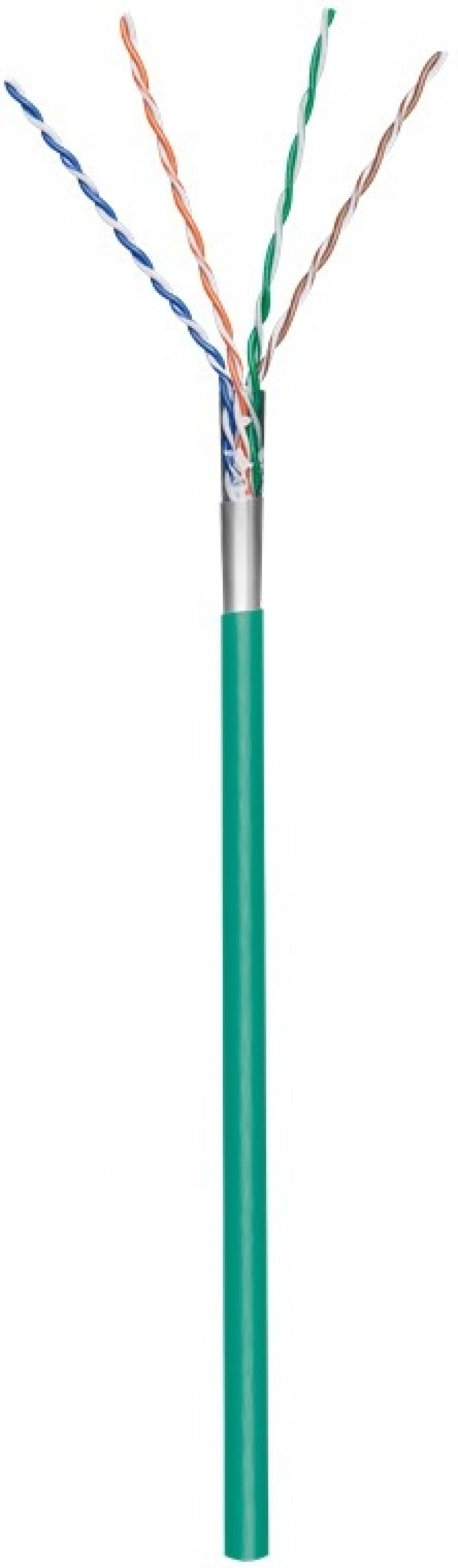 Goobay CAT 5e Nätverkskabel, F/UTP, 100 m, grön Kopparklädd aluminiumledare (CCA), AWG 26/7 (stranded), PVC-kabelhölje Goobay CAT 5e Nätverkskabel, F/UTP, 100 m, grön Kopparklädd aluminiumledare (CCA), AWG 26/7 (stranded), PVC-kabelhölje