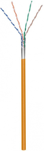 Goobay CAT 5e Nätverkskabel, F/UTP, 100 m, orange Kopparklädd aluminiumledare (CCA), AWG 26/7 (stranded), PVC-kabelhölje Goobay CAT 5e Nätverkskabel, F/UTP, 100 m, orange Kopparklädd aluminiumledare (CCA), AWG 26/7 (stranded), PVC-kabelhölje