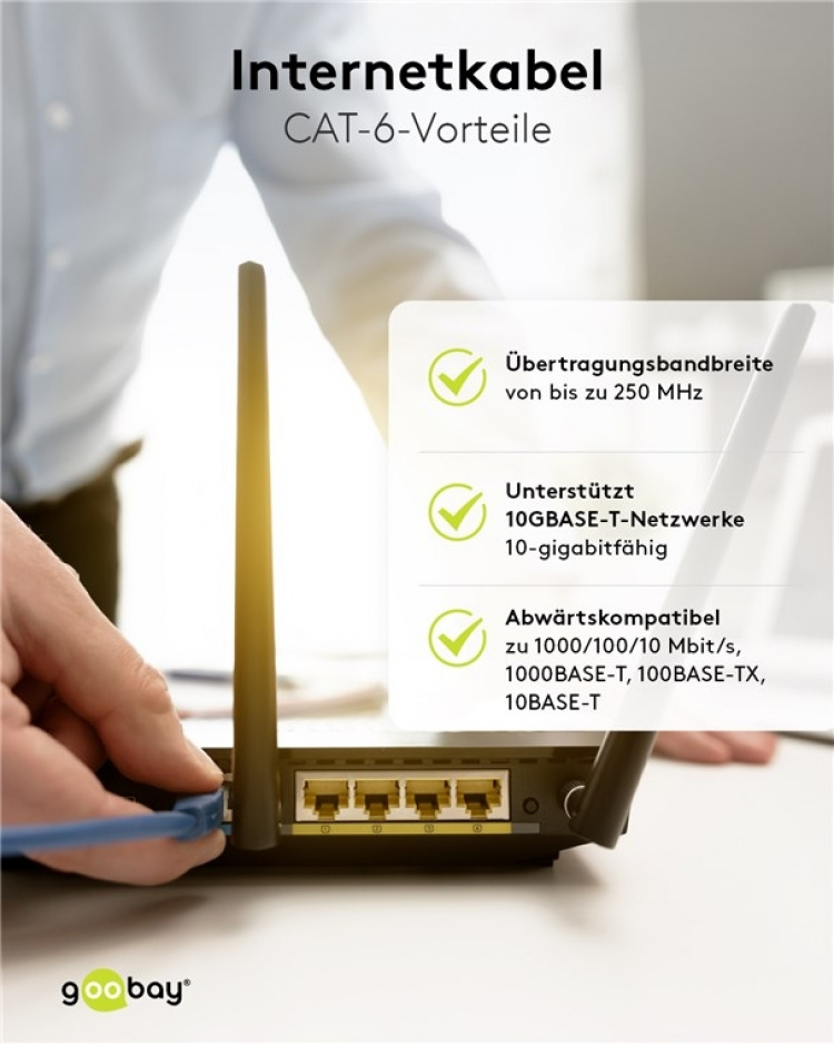 Goobay Patchkabel CAT 6, S/FTP (PiMF), magenta, 1,5 m kopparledare (CU), halogenfri kabelhölje (LSZH)