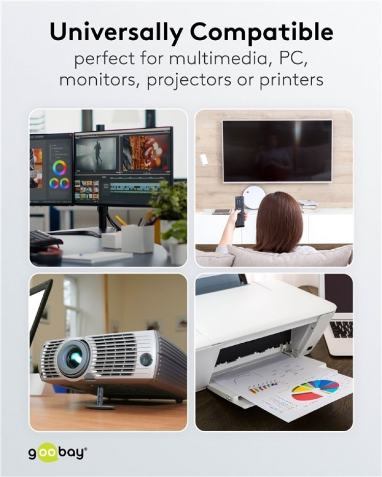 Goobay Förlängning för kylskåp, 3,5 m, svart Apparatkontakt C14 (kall apparatanslutning) > Apparatuttag C13 (kall apparatanslutning)