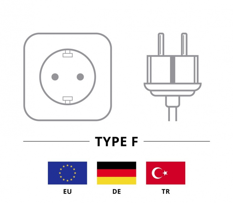 Goobay Kabel för nätanslutning (jordkontakt) vinklad, 3 m, svart Jordkontaktstift (typ F, CEE 7/7) 90° > apparatuttag C5