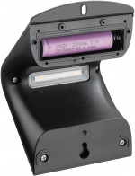 Goobay LED soldriven vägglampa med rörelsedetektor, 1,5 W neutral vit belysning för husingångar, garageportar och trappor