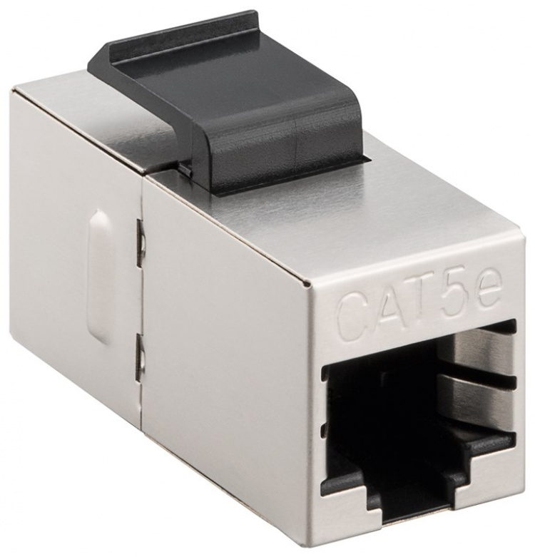 Goobay Keystone-modul RJ45-koppling CAT 5e, STP 15,95 mm bred, 2 st. RJ45-uttag (8P8C).