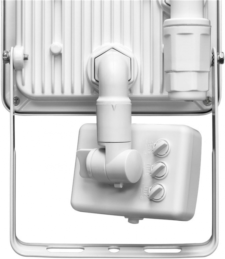 Goobay LED-strålkastare för utomhusbruk, 30 W, med rörelsedetektor med 2550 lm, neutralt vitt ljus (4000 K), PIR-sensor med ON/OFF-funktion och M16 kabelgenomföring, lämplig för utomhusbruk (IP44)