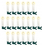 Goobay 20 trådlösa LED-julgranljus med terminaler och IR-fjärrkontroll för styrning av timrar, ljuslägen och dimmer