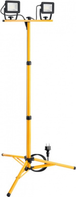 Goobay LED-konstruktionsstrålkastare med teleskopisk stativ, 2x 20 W med totalt 3400 lm och neutralt vitt ljus (4000 K), lämpligt för inomhus- och utomhusbruk (IP65) Goobay LED-konstruktionsstrålkastare med teleskopisk stativ, 2x 20 W med totalt 3400 lm och neutralt vitt ljus (4000 K), lämpligt för inomhus- och utomhusbruk (IP65)