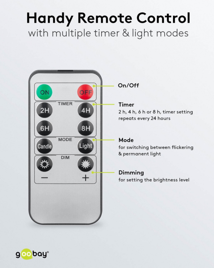 Goobay 3x 10 LED-flasklampor, inkl. timer atmosfärisk ljusdekoration för glasflaskor