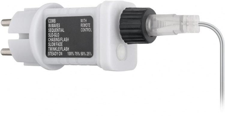 Goobay 300 LED-ljusridåer med fjärrkontroll, timerfunktion, 8 ljuslägen, dimmer och 31 V extern transformator, varmvitt (3000 K) Goobay 300 LED-ljusridåer med fjärrkontroll, timerfunktion, 8 ljuslägen, dimmer och 31 V extern transformator, varmvitt (3000 K)