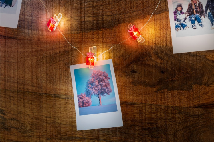 Goobay 10 LED fotoklipp ljusslinga  Goobay 10 LED fotoklipp ljusslinga