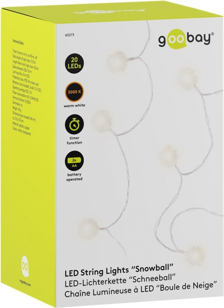 Goobay 20 LED ljusslinga  Goobay 20 LED ljusslinga