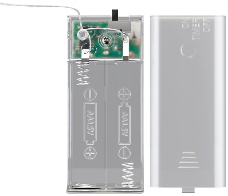 Goobay 20 LED ljusslinga med silvertråd  Goobay 20 LED ljusslinga med silvertråd