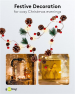 Goobay 20 LED ljusslinga med silvertråd  Goobay 20 LED ljusslinga med silvertråd