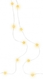 Goobay 20 LED ljusslinga med silvertråd  Goobay 20 LED ljusslinga med silvertråd