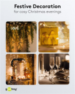 Goobay 20 LED ljusslinga med silvertråd  Goobay 20 LED ljusslinga med silvertråd