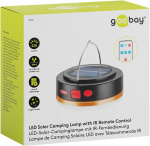 Goobay LED-solcellcampinglampa med IR-fjärrkontroll med 6 ljuslägen, solpanel, Li-ion-batteri 18650 (3,7 V, 2000 mAh), powerbank-funktion och USB-kabel, lämplig för utomhusbruk (IP44) Goobay LED-solcellcampinglampa med IR-fjärrkontroll med 6 ljuslägen, solpanel, Li-ion-batteri 18650 (3,7 V, 2000 mAh), powerbank-funktion och USB-kabel, lämplig för utomhusbruk (IP44)