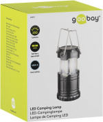 Goobay LED campinglampa High Bright 250 infällbar, kompakt design, mycket ljusstark, kallvitt (6800 K)