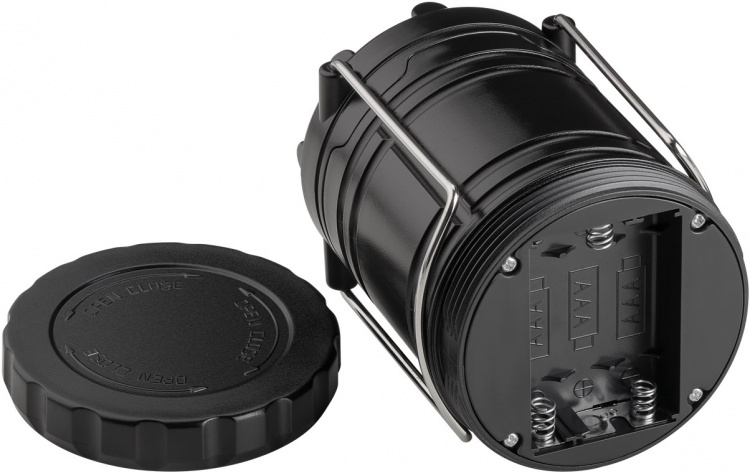 Goobay LED campinglampa High Bright 250 infällbar, kompakt design, mycket ljusstark, kallvitt (6800 K)