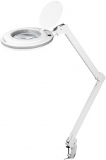 Goobay LED-förstoringslampa med klämma, 9 W, vit 80-730 lm, dimbar, 127 mm kristallglaslins, 1,75x förstoring, 3 dioptrier
