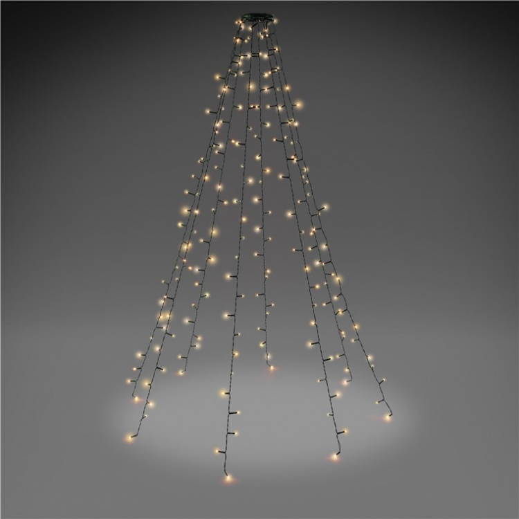 Goobay 200 LED överkast julgransbelysning med ring med timer och minnesfunktion, 8 ljuslägen, 24 V extern transformator, varmvitt (3000 K), för inomhus- och utomhusbruk (IP44) Goobay 200 LED överkast julgransbelysning med ring med timer och minnesfunktion, 8 ljuslägen, 24 V extern transformator, varmvitt (3000 K), för inomhus- och utomhusbruk (IP44)