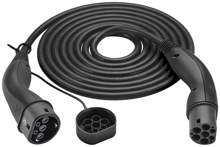 LAPP MOBILITY HELIX laddkabel Typ 2, upp till 7,4 kW, m, svart (5555935002) 32 A, 1-fas, för laddning av hybrid- och elbilar med Typ 2-anslutning