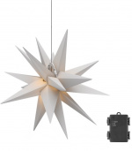 Goobay LED-julstjärna 3D, Ø 56 cm, batteridrivet med timer och 18 spetsar, varmvitt (3000 K), av väderbeständig plast (IP44), kabel 2 m Goobay LED-julstjärna 3D, Ø 56 cm, batteridrivet med timer och 18 spetsar, varmvitt (3000 K), av väderbeständig plast (IP44), kabel 2 m
