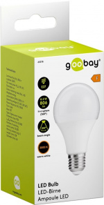 Goobay LED-lampa, 8,5 W sockel E27, varmvit, ej dimbar Goobay LED-lampa, 8,5 W sockel E27, varmvit, ej dimbar