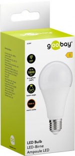 Goobay LED-lampa, 15 W sockel E27, varmvit, ej dimbar