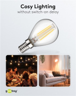 Goobay LED Mini Globe med glödtråd, 4 W sockel E14, varmvit, ej dimbar Goobay LED Mini Globe med glödtråd, 4 W sockel E14, varmvit, ej dimbar