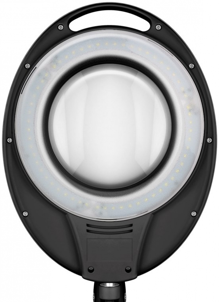 Goobay LED-förstoringslampa med klämma, 8 W, svart 650 lm, 127 mm kristallglaslins, 1,75x förstoring, 3 dioptrier Goobay LED-förstoringslampa med klämma, 8 W, svart 650 lm, 127 mm kristallglaslins, 1,75x förstoring, 3 dioptrier