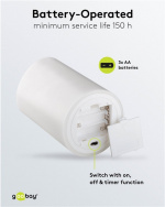 Goobay LED-ljus av äkta vax, vitt, 10x15 cm vacker och säker ljuslösning för många områden som hem och loggia, kontor eller skolor