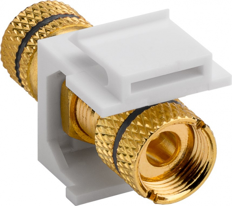 Goobay Keystone-modul, högtalare 16,2 mm bredd, polterminal > gängat uttag, svart