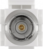 Goobay Keystone-modul, SAT/antenn, slätt infälld montering IEC / koaxialt uttag > F uttag 90 °