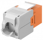 Goobay Keystone-modul RJ45 CAT 6A, UTP 16,5 mm bred, krokodiltyp, klämlist för verktygslös IDC-montering