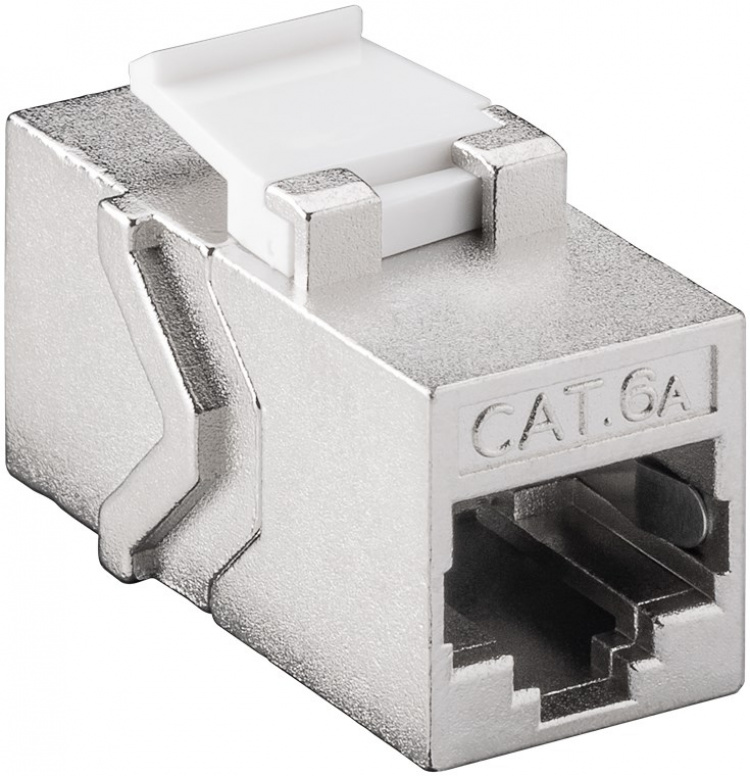 Goobay Keystone-modul RJ45-koppling CAT 6A, STP 14,7 mm bred, 2 st. RJ45-uttag (8P8C)
