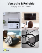 Goobay Anslutningskabel Eurokontakt, 5 m, svart Euro-kontakt (typ C, CEE 7/16) > apparatuttag C7