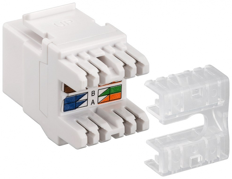 Goobay Keystone-modul RJ45 CAT 6, UTP, 250 MHz 16,7 mm bred, RJ45-kontakt (8P8C).