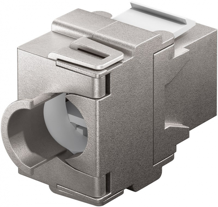 Goobay Keystone-modul RJ45 CAT 6A, STP 17,1 mm bred, Fjäril typ, klämlist för IDC-montering (verktygsfri)