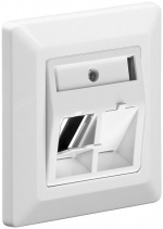 Goobay Keystone-nätverksuttag med 2x RJ45-anslutning för 2x RJ45 snap-in-moduler Goobay Keystone-nätverksuttag med 2x RJ45-anslutning för 2x RJ45 snap-in-moduler