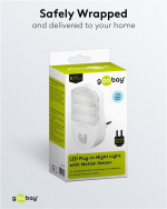 Goobay LED-nattljus med rörelsedetektor kallvit, 120° detektion, 5 m räckvidd, för inomhusbruk (IP20)