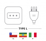 Goobay Kall apparatkabel Italien, 1,8 m, svart Italiensk kontakt (typ L, CEI 23-16-VII) > C13 apparatuttag (IEC-kontakt)