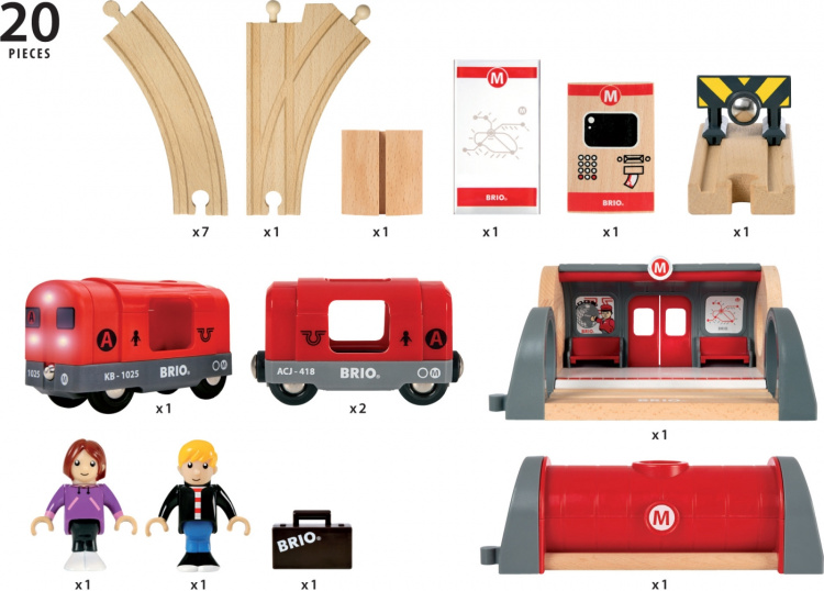 BRIO World 33513 - Tunnelbaneset BRIO World 33513 - Tunnelbaneset