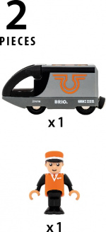 BRIO World 36047 - Batteridrivet passagerartåg