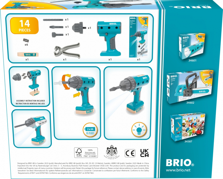 BRIO Builder 34600 - Batteridriven skruvdragare