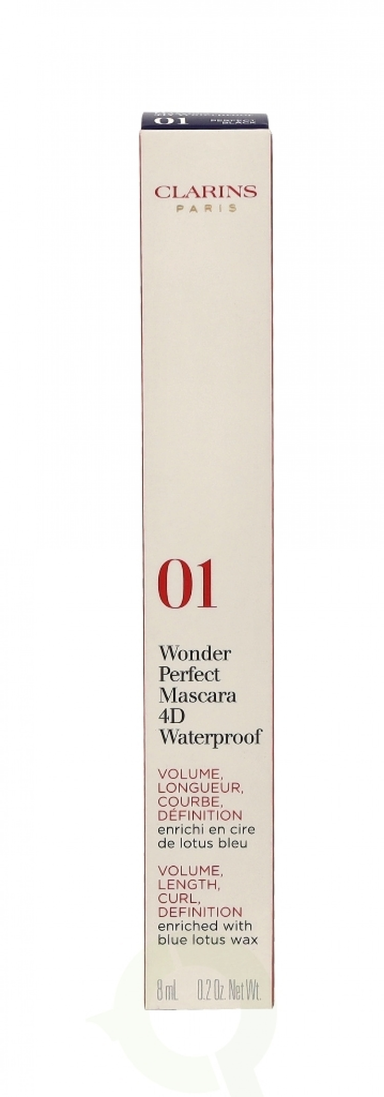Clarins Wonder Perfect 4D Mascara Waterproof 8 ml #01 Perfect Black