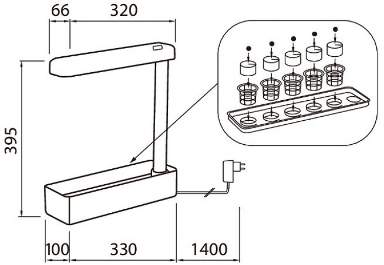 Airam Herby växtlampa, 10W/840, 650 lm
