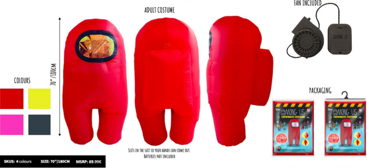 Among Us -uppblåsbar dräkt, stor