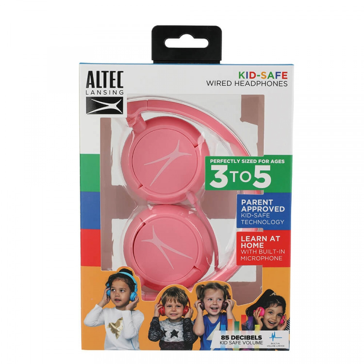 Altec Lansing Barnhörlur Trådad On-Ear Rosa