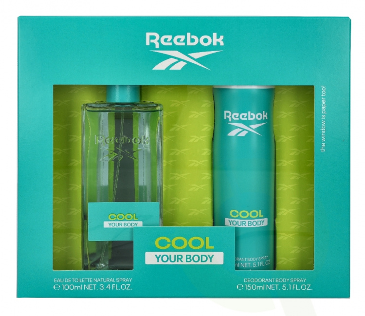 Reebok Cool Your Body Women Giftset 250 ml, Edt Spray 100ml/Body Spray 150ml